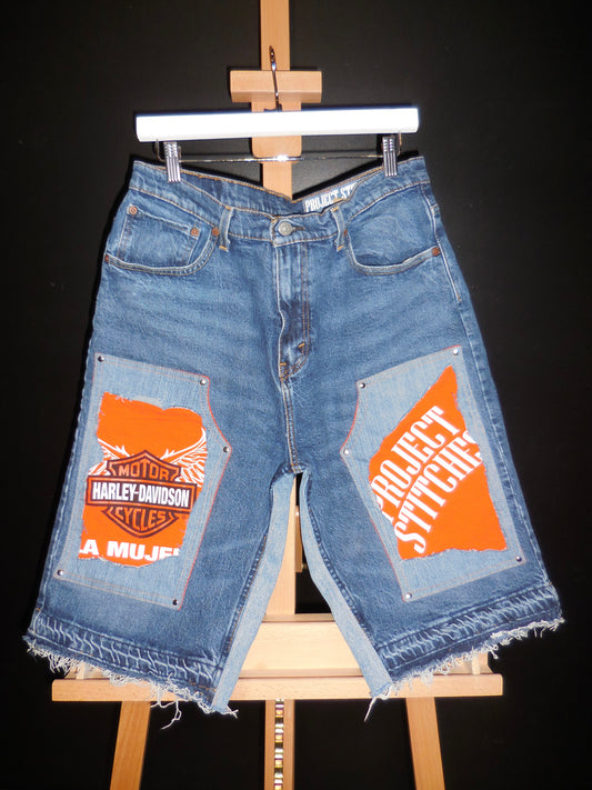 Distressed Graphic Carpenter Jorts Size 33 Giveaway
