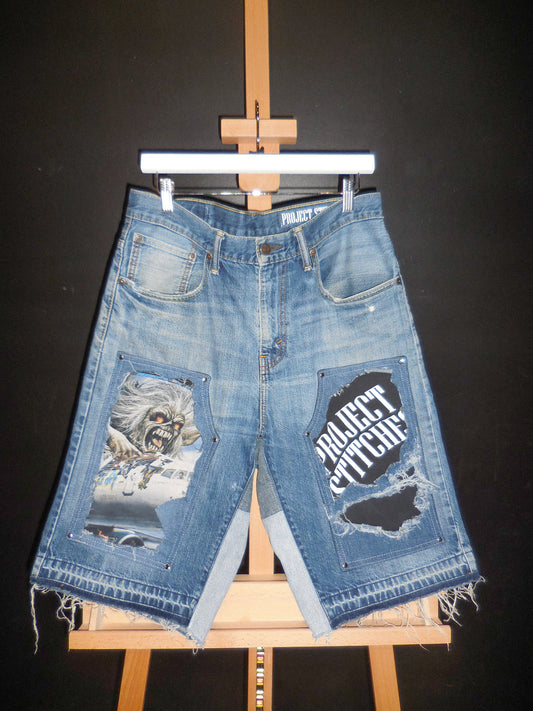 Distressed Graphic Carpenter Jorts Size 31