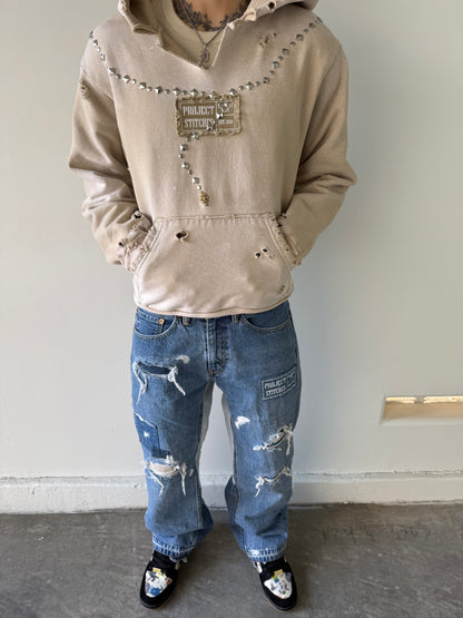 Distressed and Repaired Denim Size 31x30