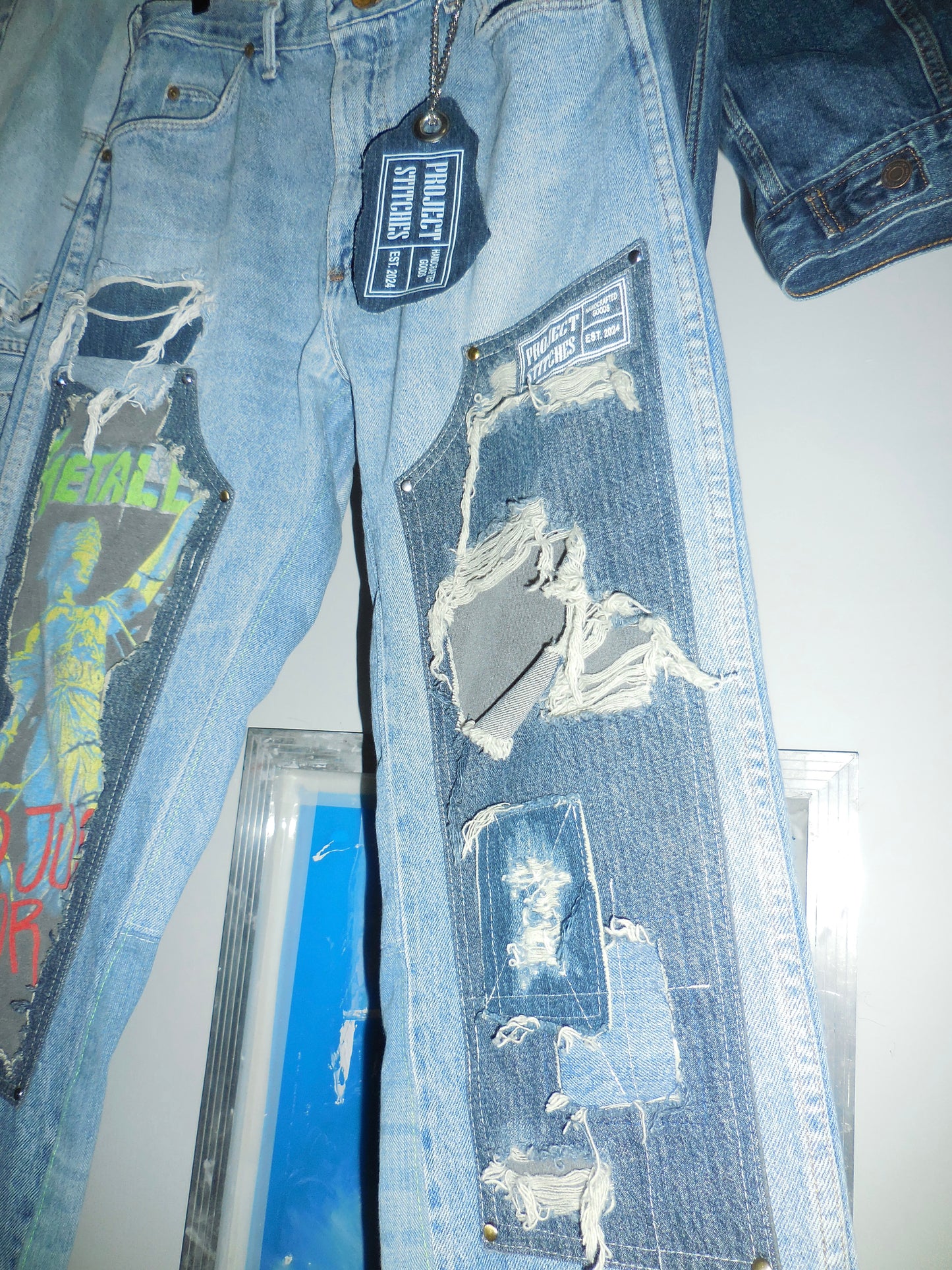 Distressed Double Knee Jeans 32x30