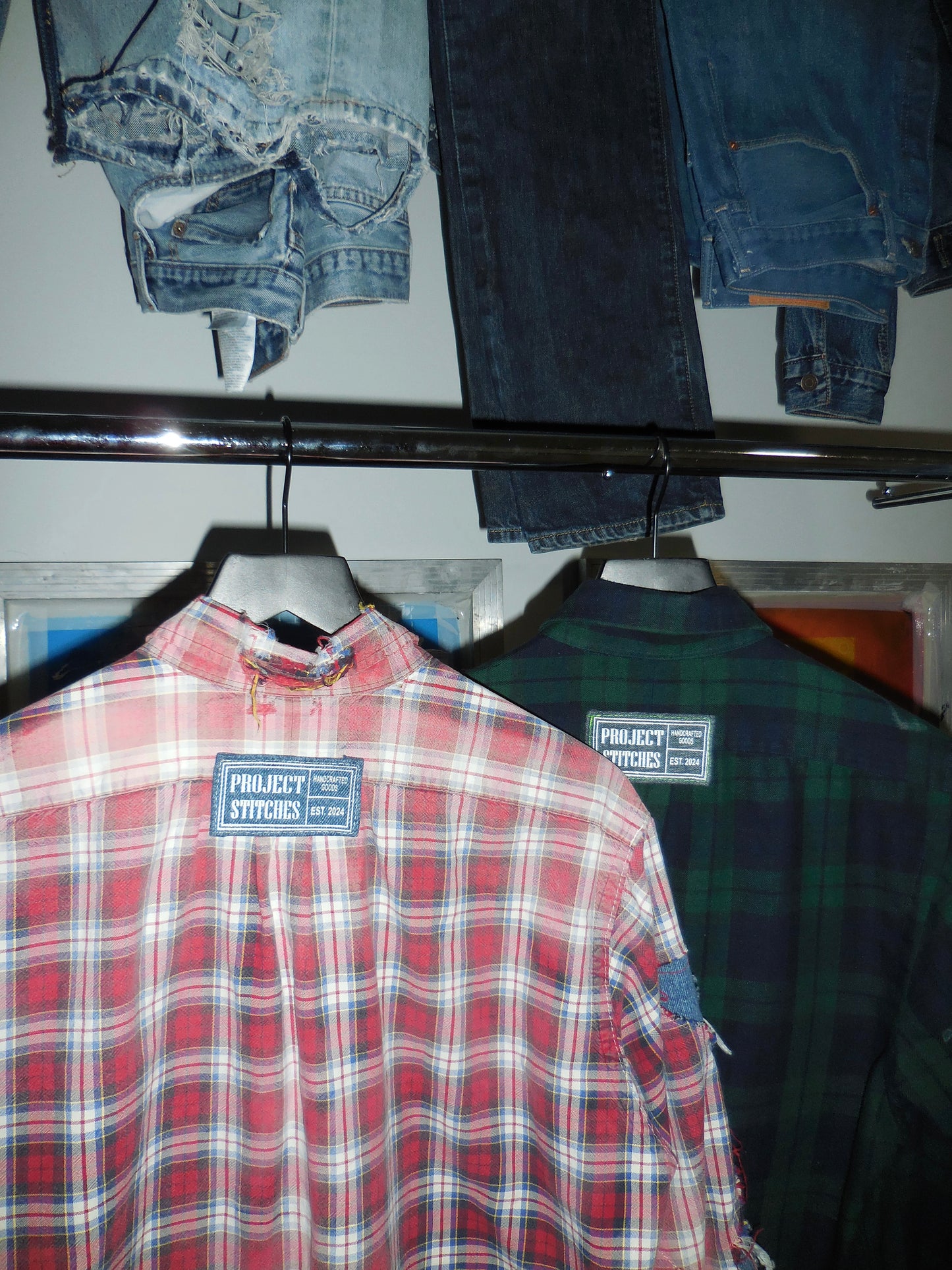 Vintage Sunfaded Reconstructed Pocket Flannel