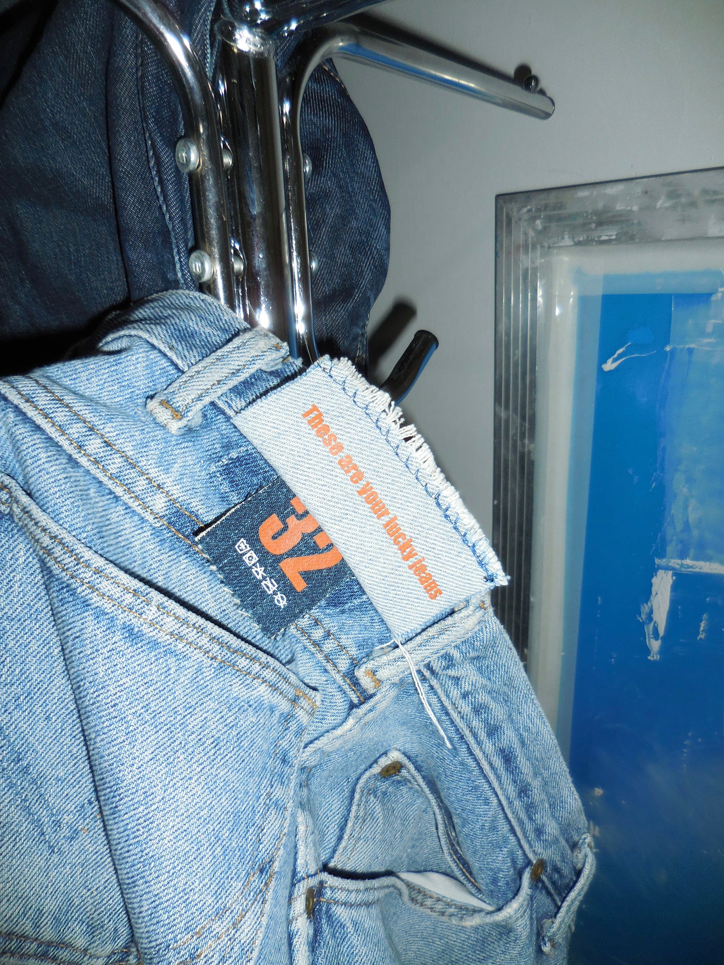 Distressed Double Knee Jeans 32x30