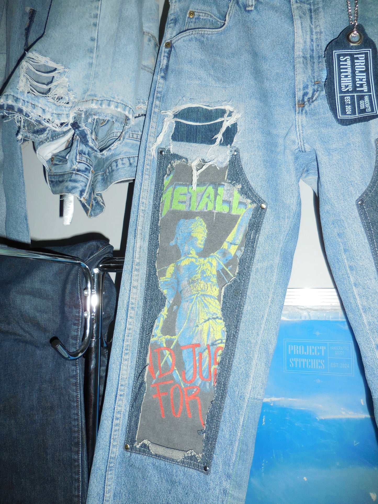 Distressed Double Knee Jeans 32x30