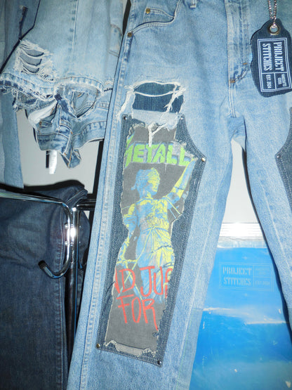 Distressed Double Knee Jeans 32x30